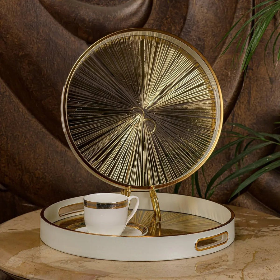 Rising Sun Serving Tray - Set Of 2