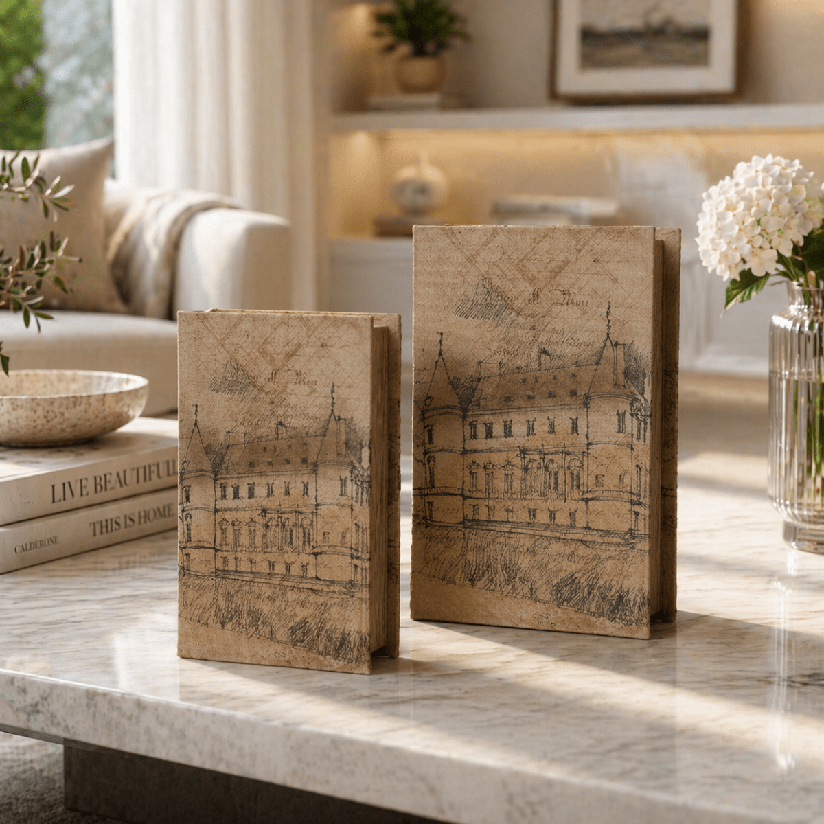 Sculptures & Figurines Roman Book Box set of 2 - Daamaira Home and Living Ltd