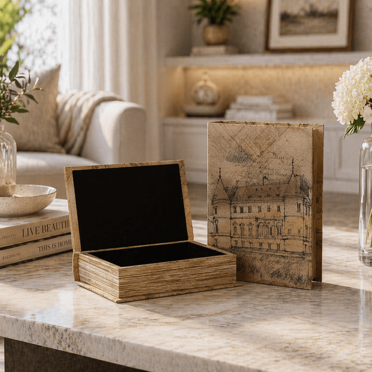 Sculptures & Figurines Roman Book Box set of 2 - Daamaira Home and Living Ltd