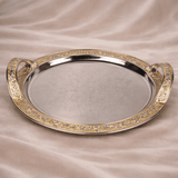 Round Serving Tray with Handle — view 3