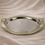 Round Serving Tray with Handle — view 2