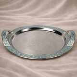 Round Serving Tray with Handle — view 4