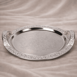 Round Serving Tray with Handle — view 1