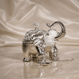 Royal Elephant Sugar Pot with Spoon (11 x 12 cm) — view 1