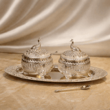 Royal Peacock Dry Fruit Bowl Set with Tray (11 x 12 cm) — view 1