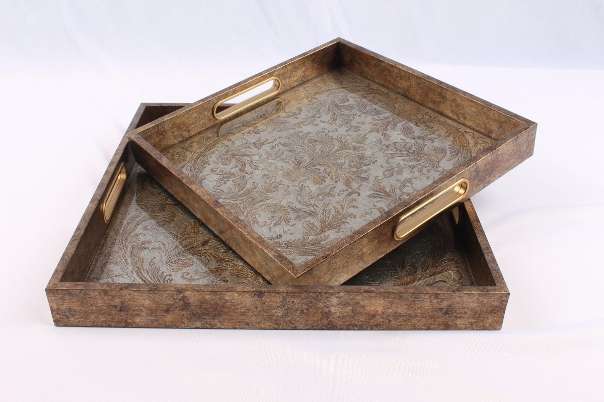 Serving Tray Royal Serving/Vanity - Set Of 2 - Daamaira Home and Living Ltd