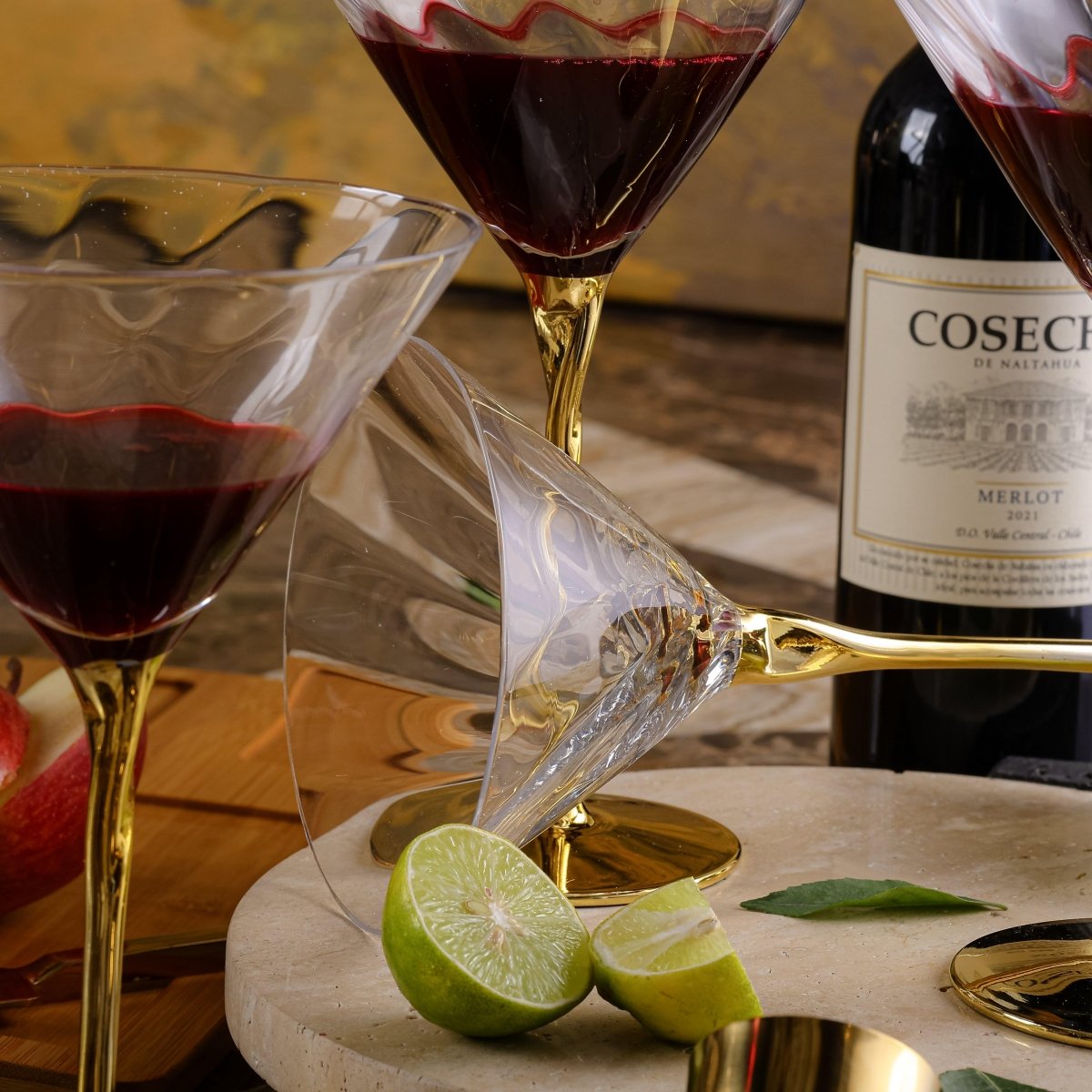 Drinking Glasses Royale Set Of 4 Martini Glasses - Daamaira Home and Living Ltd