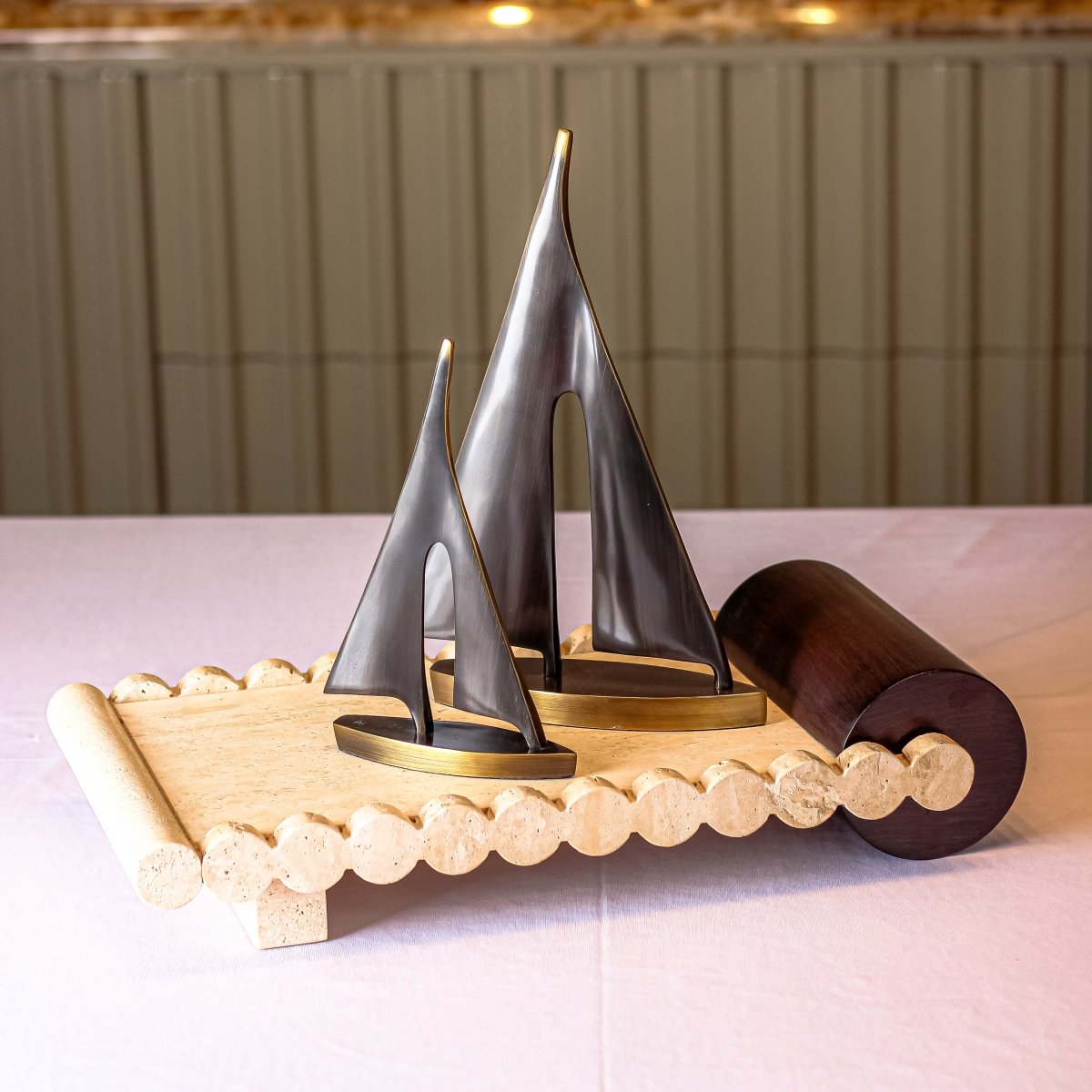 Decor Objects Sailing Boat Sculpture - Large - Daamaira Home and Living Ltd