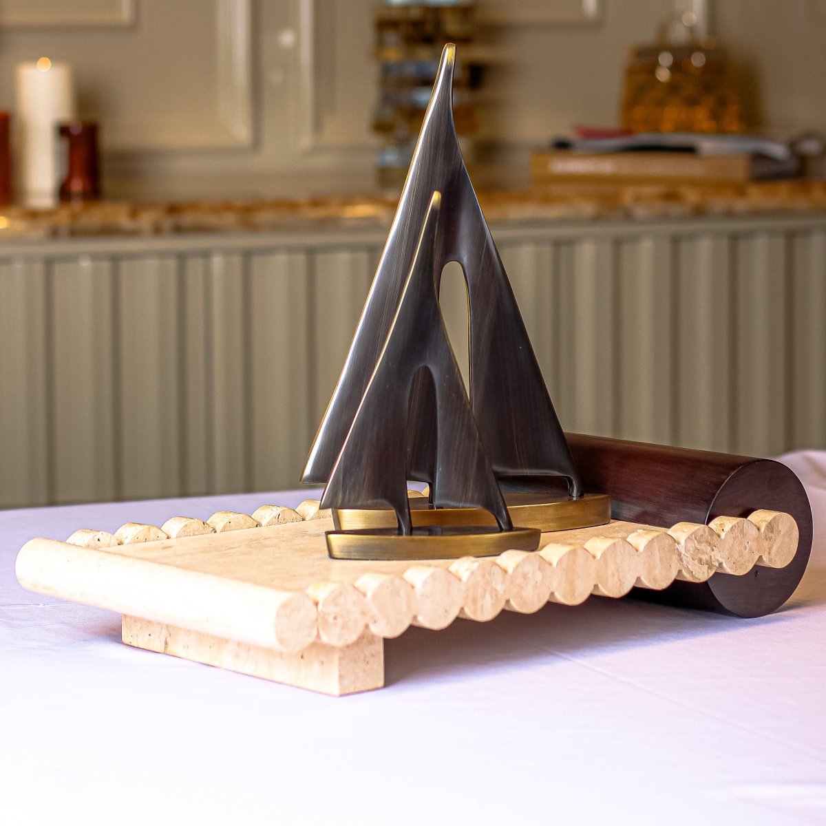 Decor Objects Sailing Boat Sculpture - Small - Daamaira Home and Living Ltd