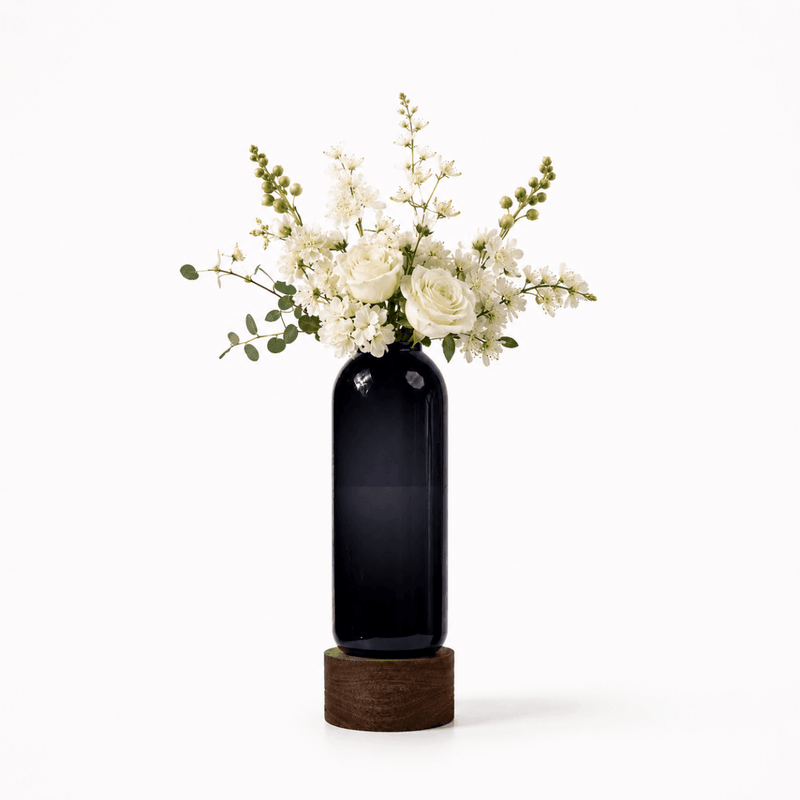 Saint Flower Vase With Wooden Base Short — image 1