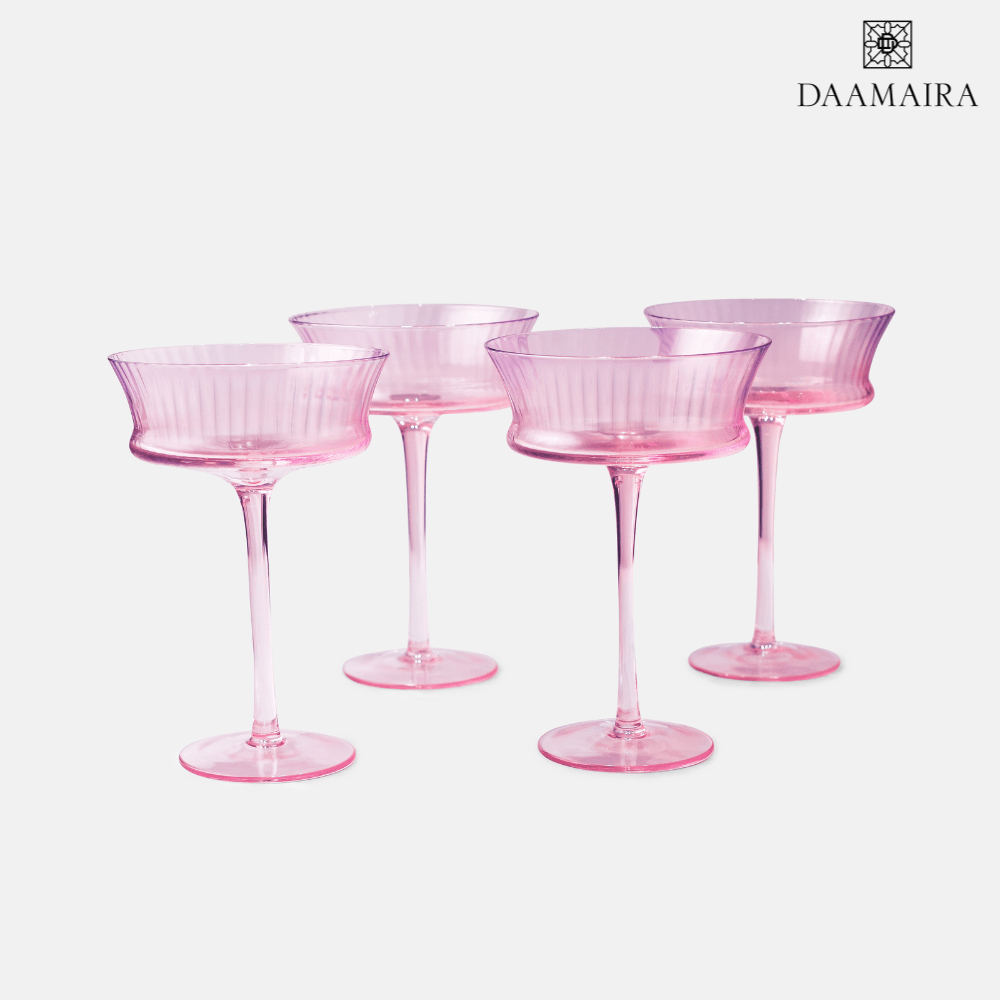 Drinking Glasses Shade Set Of 4 Cocktail Glasses - Daamaira Home and Living Ltd