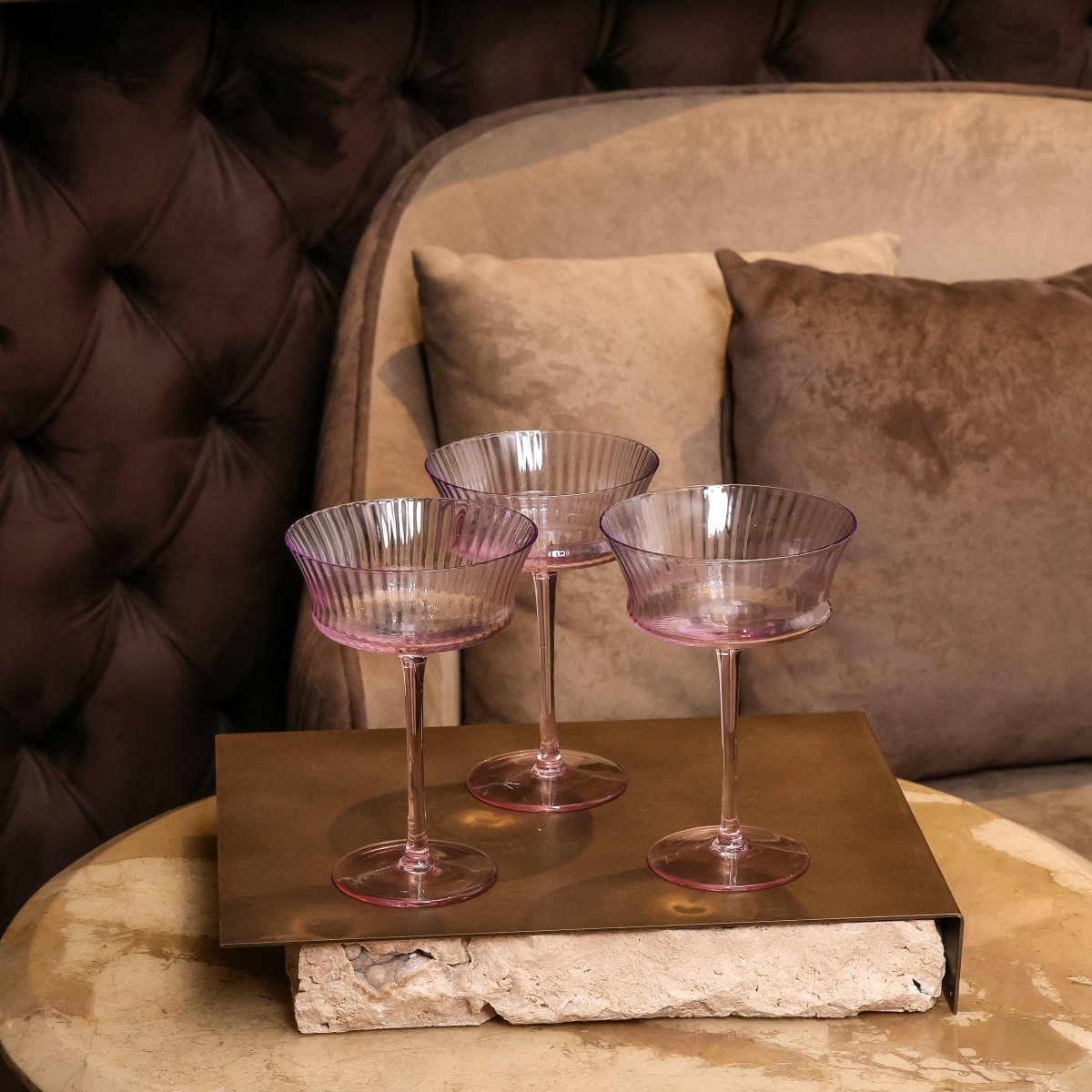Drinking Glasses Shade Set Of 4 Cocktail Glasses - Daamaira Home and Living Ltd