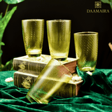 Shade Set Of 4 High Ball Glasses Green Hues — view 1