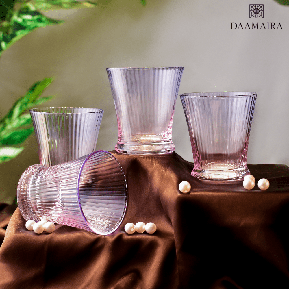 Drinking Glasses Shade Set Of 4 Multipurprose Glasses - Daamaira Home and Living Ltd
