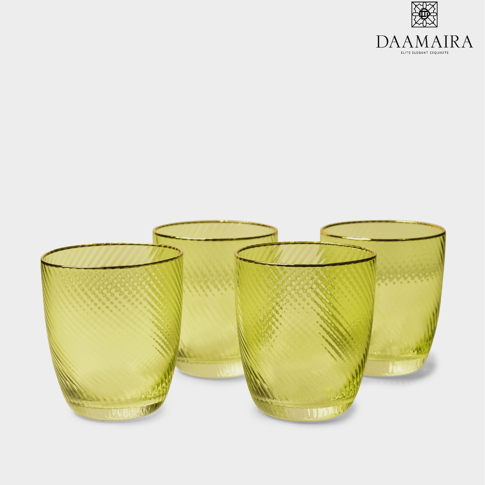 Drinking Glasses Shade Set Of 4 Whiskey Glasses - Daamaira Home and Living Ltd