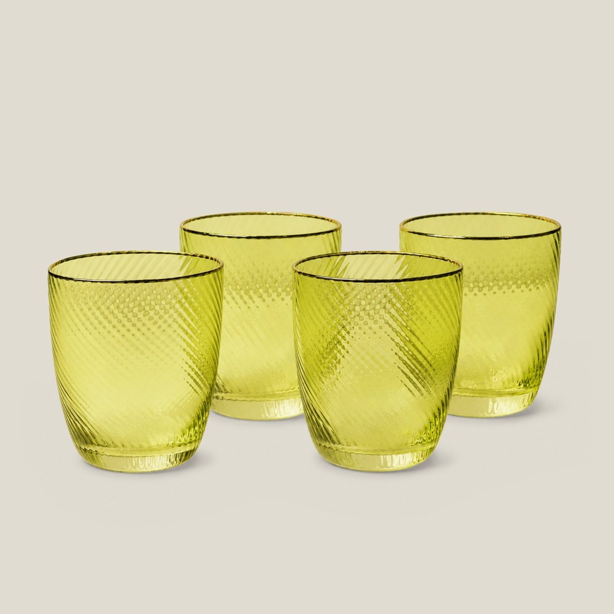 Drinking Glasses Shade Set Of 4 Whiskey Glasses - Daamaira Home and Living Ltd