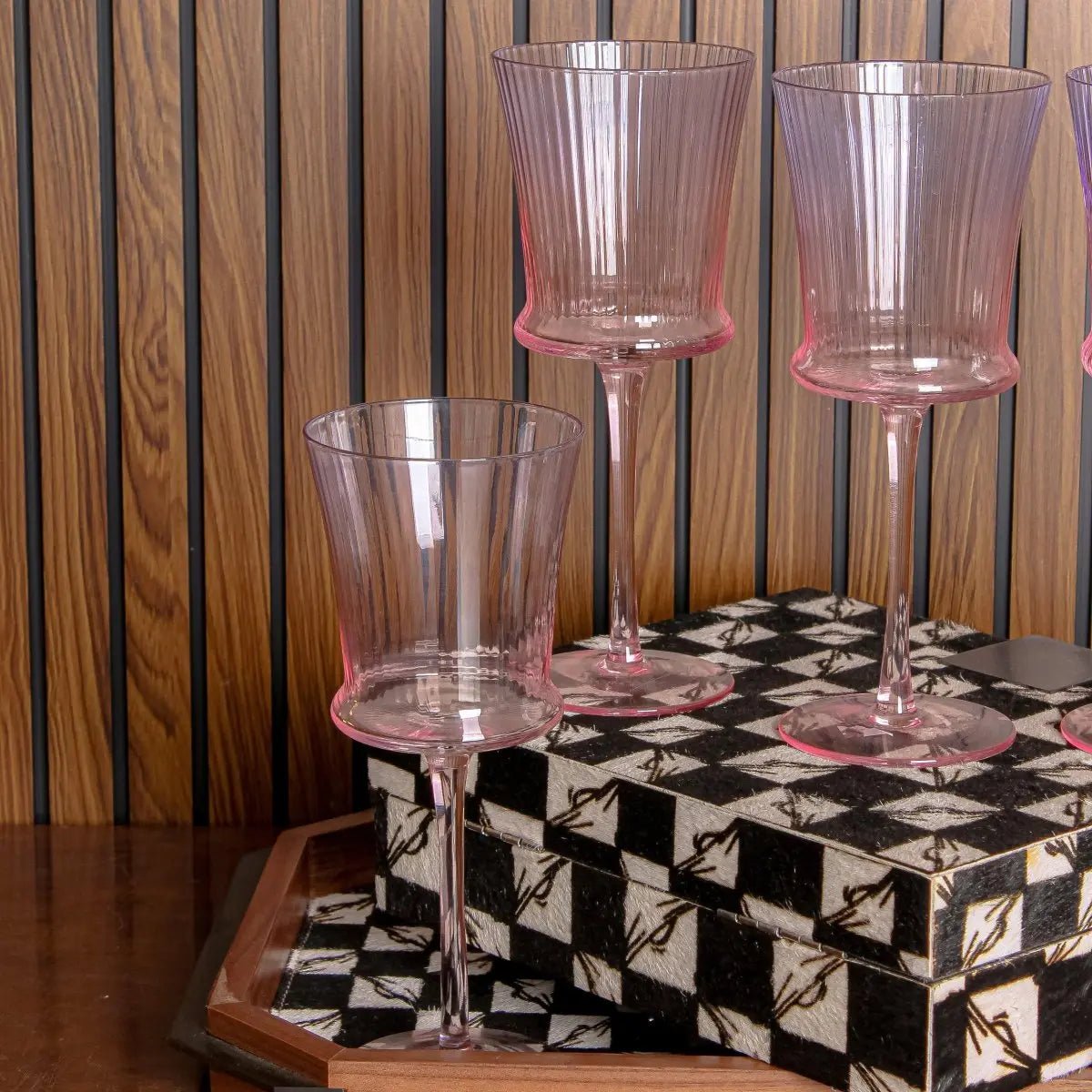 Drinking Glasses Shade Set Of 4 Wine Glasses - Daamaira Home and Living Ltd