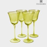 Shade Set Of 4 Wine Glasses Green Hues with Gift Box — view 4