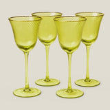 Shade Set Of 4 Wine Glasses Green Hues with Gift Box — view 1
