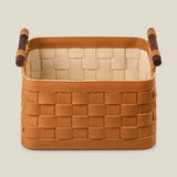 Soiree Leather Basket - Brown Large — view 1