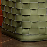 Soiree Leather Basket - Green — view 4