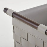 Soiree Leather Basket - Grey — view 5