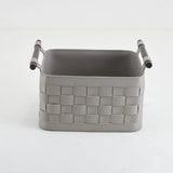 Soiree Leather Basket - Grey — view 3