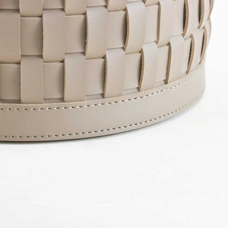 Soiree Round Leather Basket — image 5