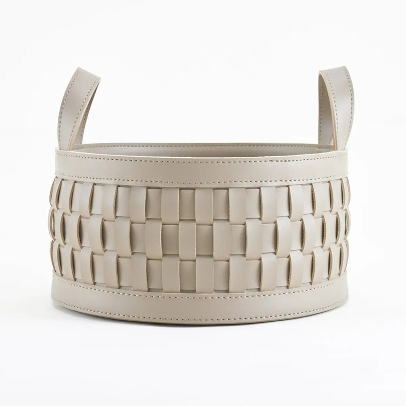 Soiree Round Leather Basket — image 6