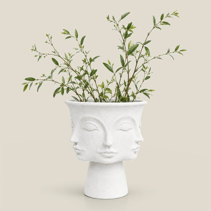 Soul Face Planter (White) - 31 Inch