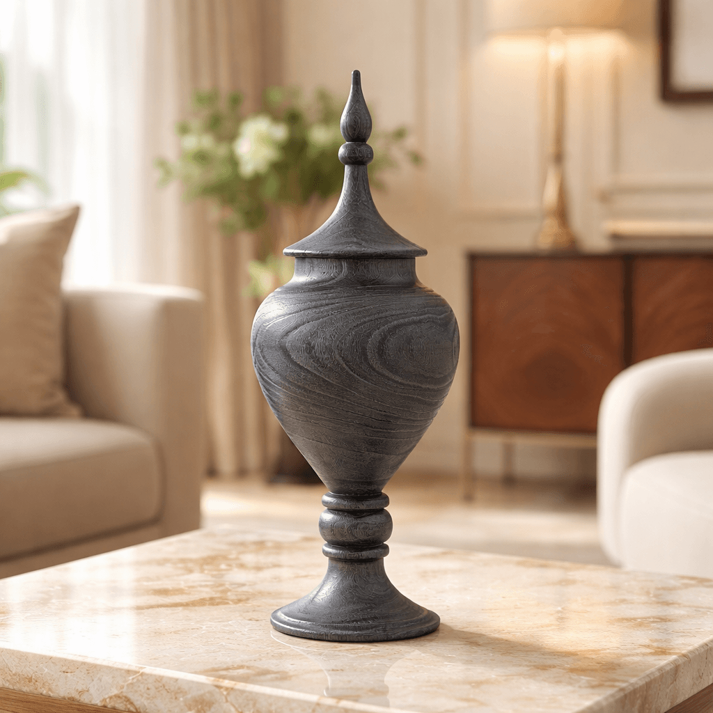Decor Objects Tall Buckingham Flower Vase With Lid - Daamaira Home and Living Ltd