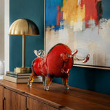Murano Glass Small Golden Bull Sculpture — view 6