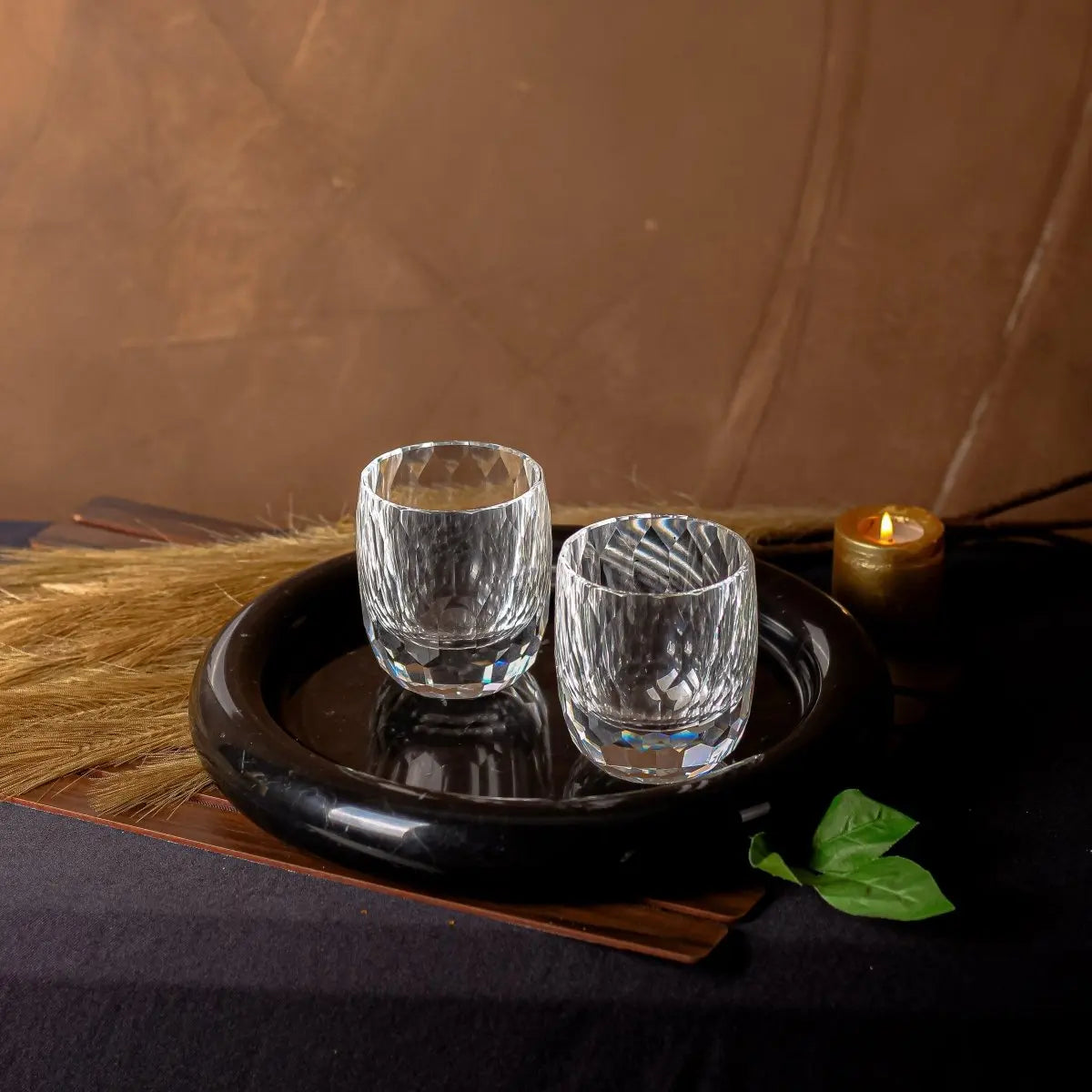 Drinking Glasses The Diamond Glass Set Of 2 - Daamaira Home and Living Ltd