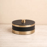 The Everyday Storage Box - Black & Antique Brass Small — view 2