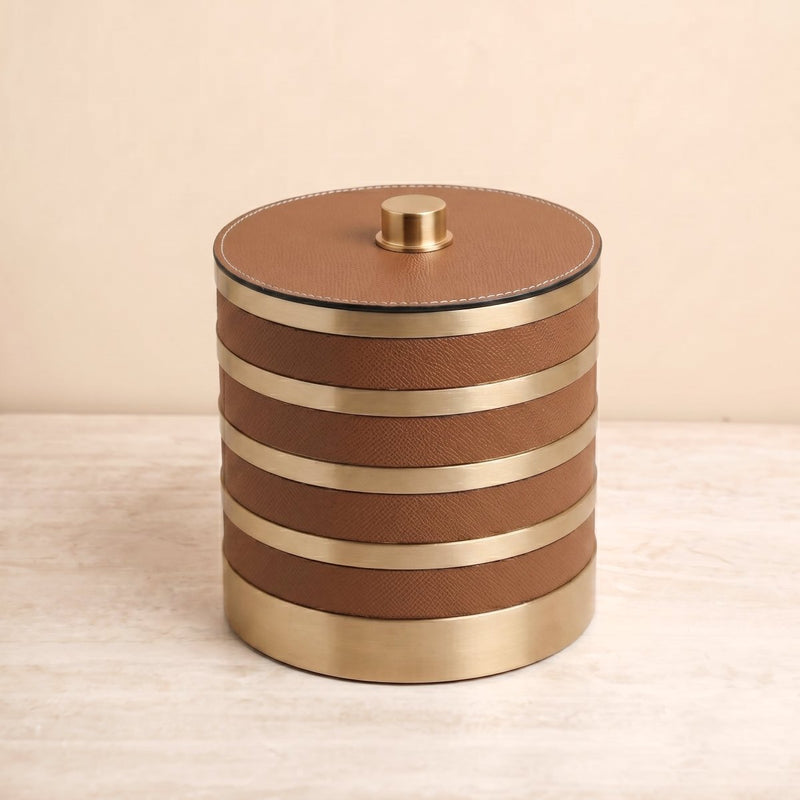 The Everyday Storage Box - Brown & Antique Brass Large — image 3
