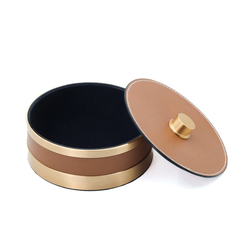 The Everyday Storage Box - Brown & Antique Brass Small — image 4