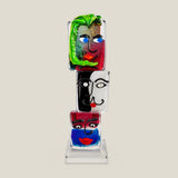 Murano Glass Painted Face Sculpture — thumbnail 1