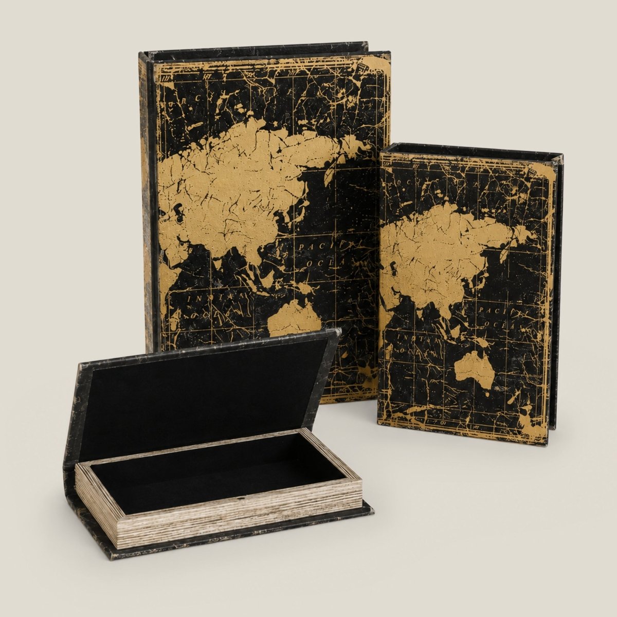 Sculptures & Figurines The Global Book Box set of 3 - Daamaira Home and Living Ltd