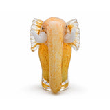 Murano Glass Yellow Elephant Sculpture — view 3