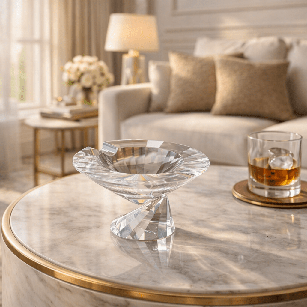 Ash Tray The Lux Crystal Ashtray - Daamaira Home and Living Ltd