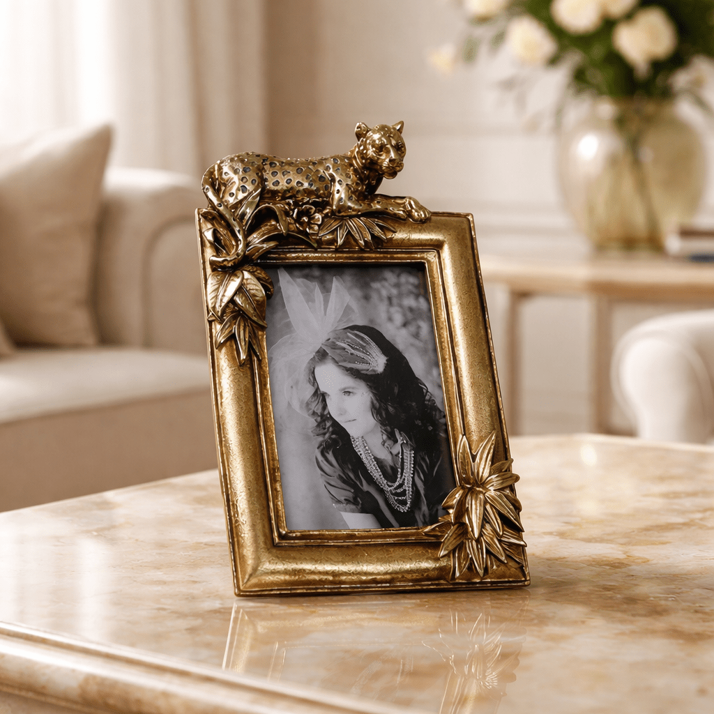 Sculptures & Figurines The Prancing Leopard Photo Frame - Daamaira Home and Living Ltd
