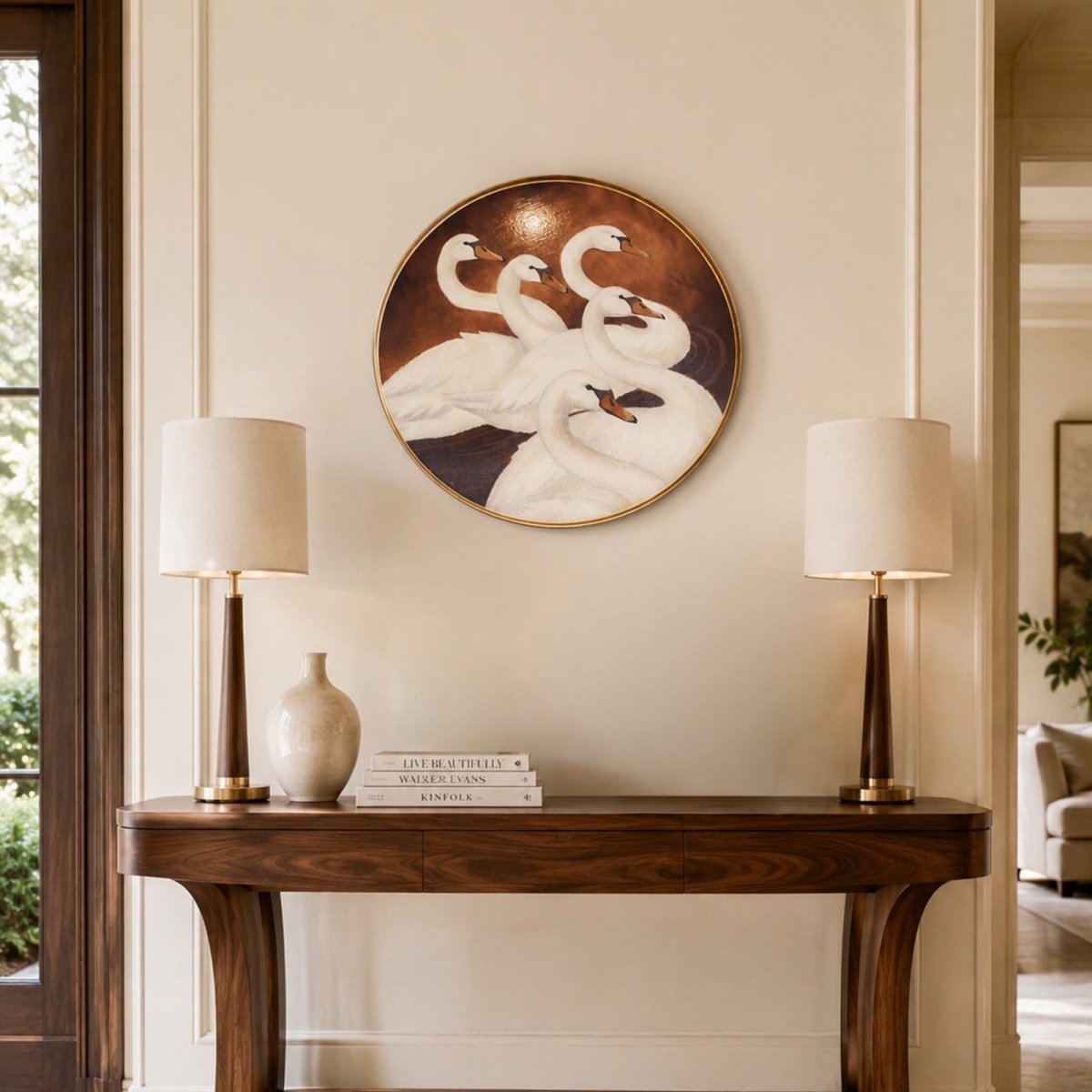 Sculptures & Figurines The Swans Wall Art (Set of 2) - Daamaira Home and Living Ltd