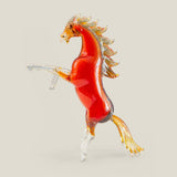 Murano Glass Amber Horse Sculpture — view 3