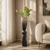 Trumphet Brushed Slate Flower Vase — view 1