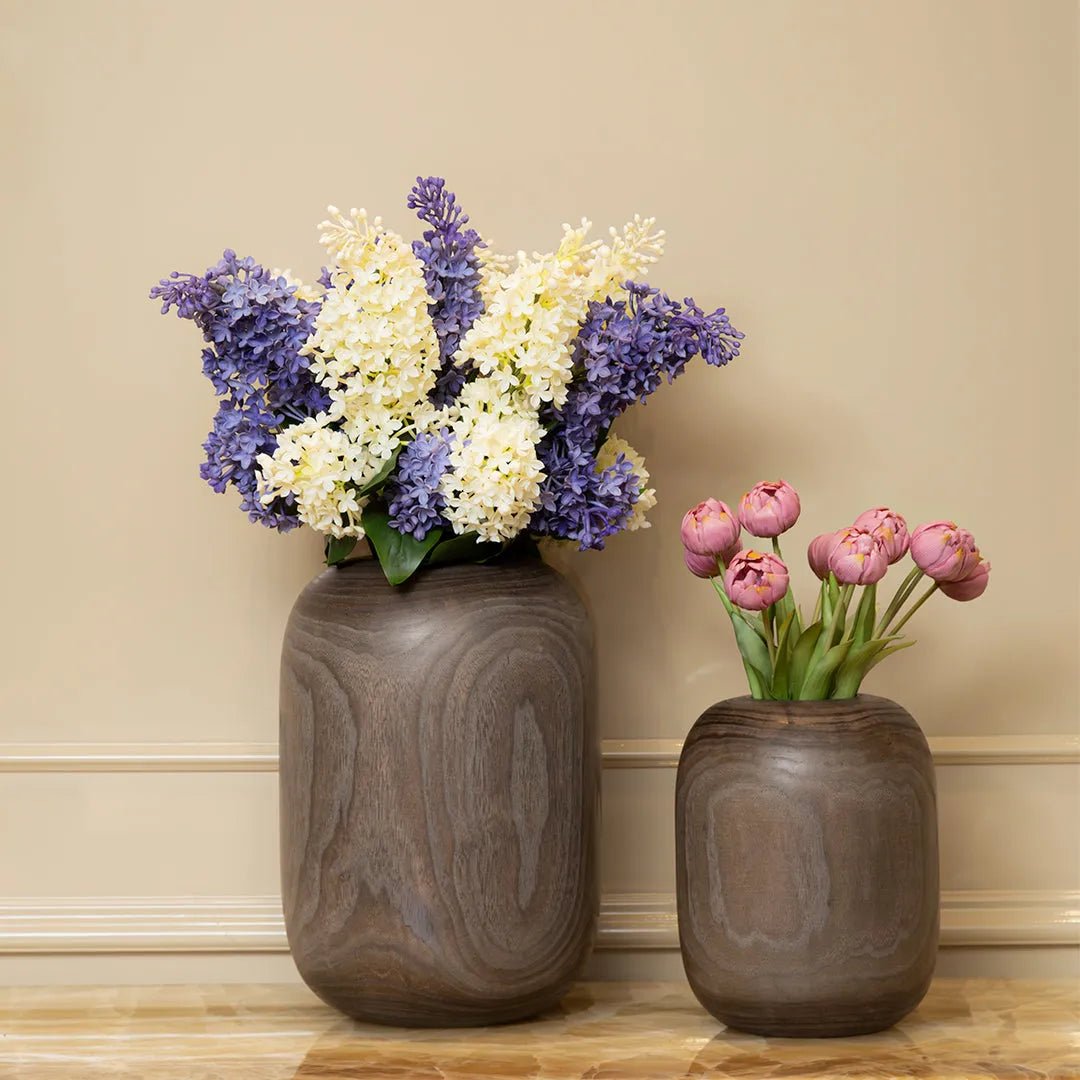 Vases Walnut Dome Vase - Daamaira Home and Living Ltd