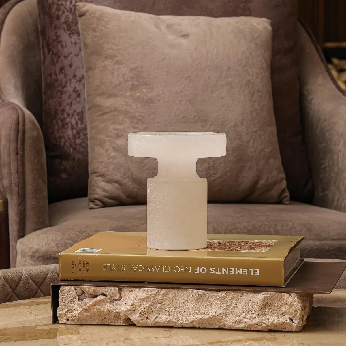 Decor Objects White Onyx Decor Piece - Daamaira Home and Living Ltd