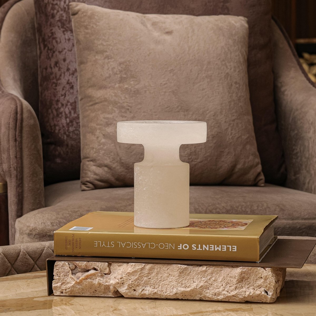 Decor Objects White Onyx Decor Piece - Daamaira Home and Living Ltd